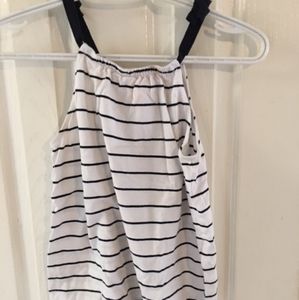 💙 Joe Fresh White and Black Stripped Tank Top